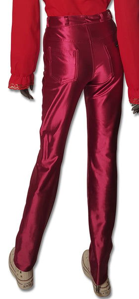 As-is Incredible 70s High Waisted Satin Roller Disco Pants