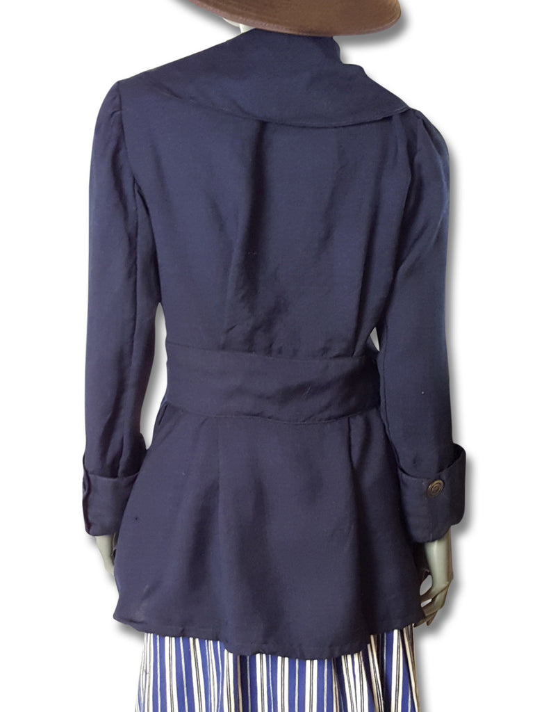 Navy Twill Jacket 1920s or 1930s - refashioner - 2