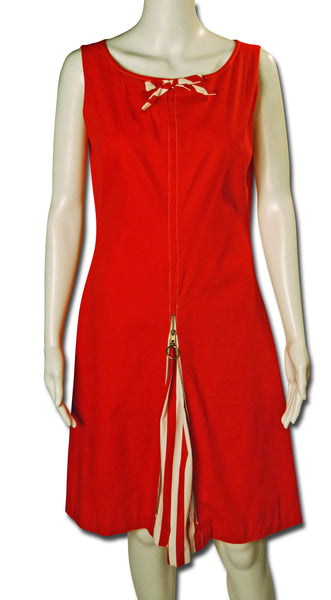 Scarlet 1960s Cotton Dress, Zip Surprise - refashioner - 1