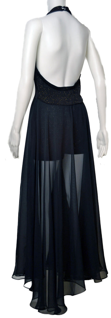 Playsuit, Chiffon Skirt, Halterneck 70s/80s - refashioner - 2