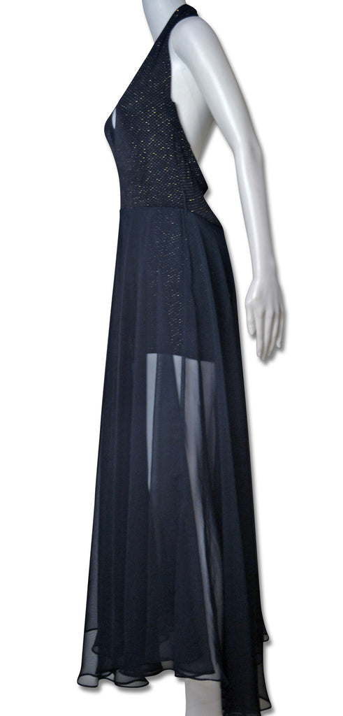 Playsuit, Chiffon Skirt, Halterneck 70s/80s - refashioner - 3