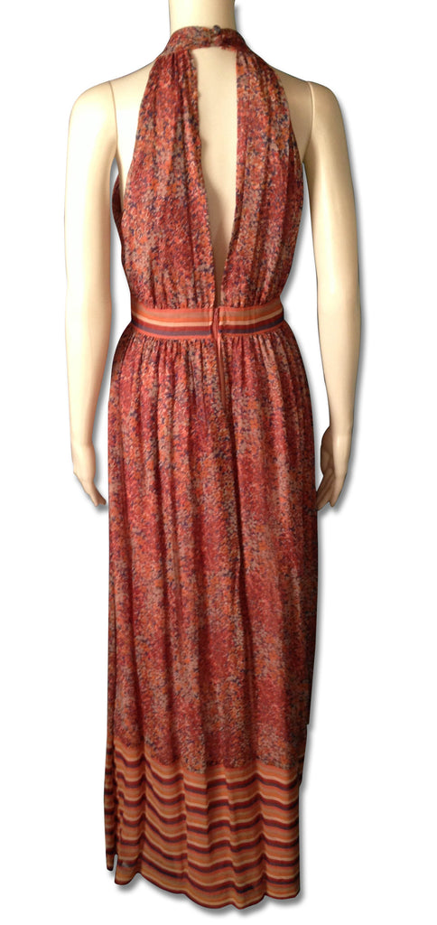 Romantic Chiffon 1970s Maxi Dress - refashioner - 2