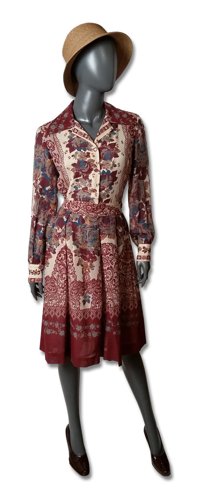 Mid-1970s Floral Print Shirtwaist - refashioner - 2