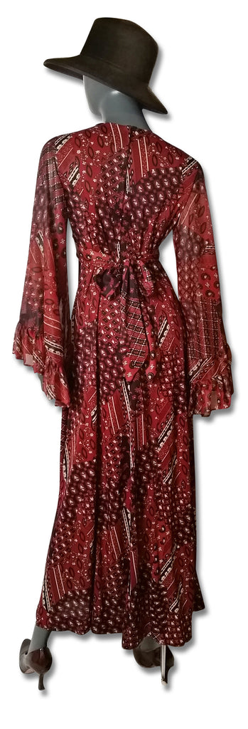 Bandana Print 1978 Maxi Dress - refashioner - 3
