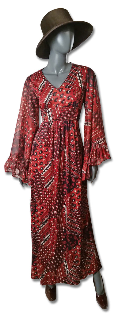 Bandana Print 1978 Maxi Dress - refashioner - 2