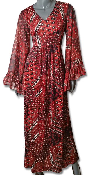 Bandana Print 1978 Maxi Dress - refashioner - 1