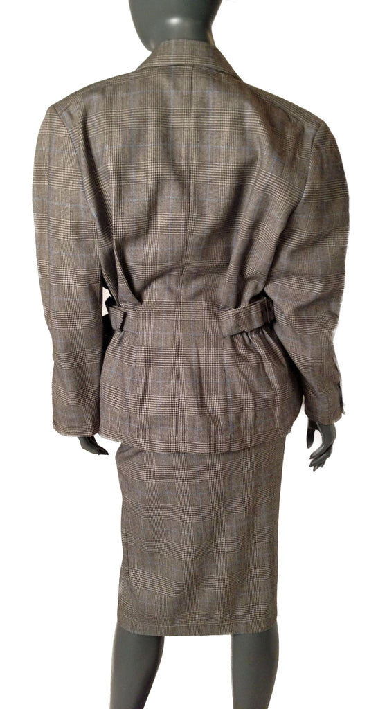 Thierry Mugler Glen Plaid Suit, 1980s - refashioner - 2
