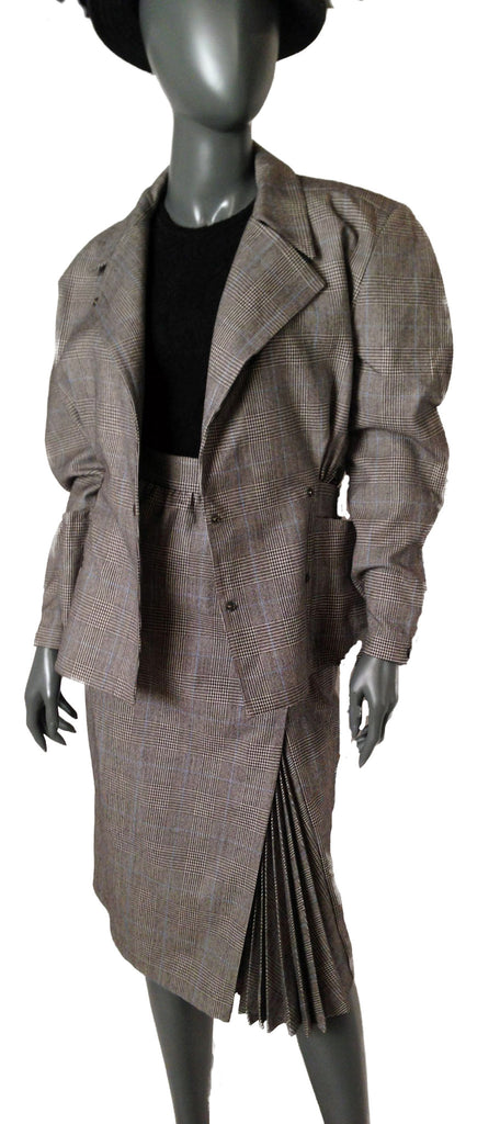 Thierry Mugler Glen Plaid Suit, 1980s - refashioner - 1