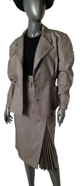 Thierry Mugler Glen Plaid Suit, 1980s - refashioner - 1