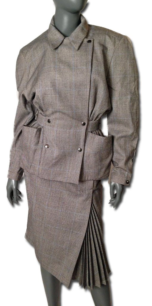 Thierry Mugler Glen Plaid Suit, 1980s - refashioner - 3