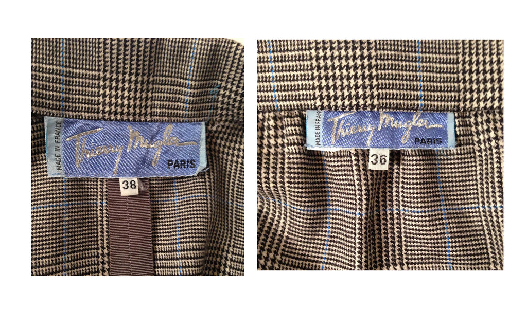 Thierry Mugler Glen Plaid Suit, 1980s - refashioner - 7