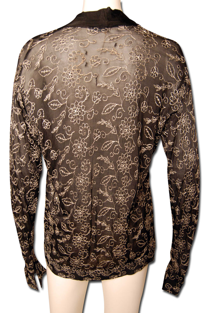 Embroidered 1920s Flapper Blouse - refashioner - 3