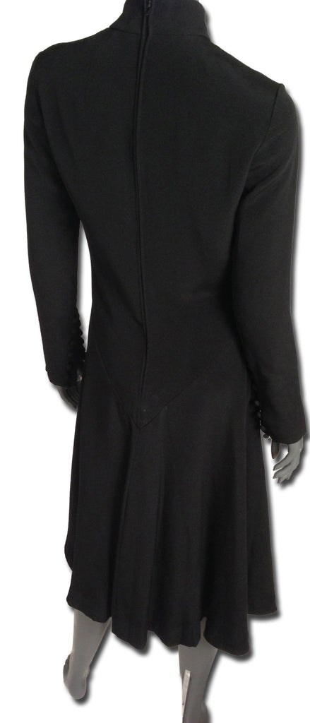 1970s Black Crepe Dress, & Dovima - refashioner - 5