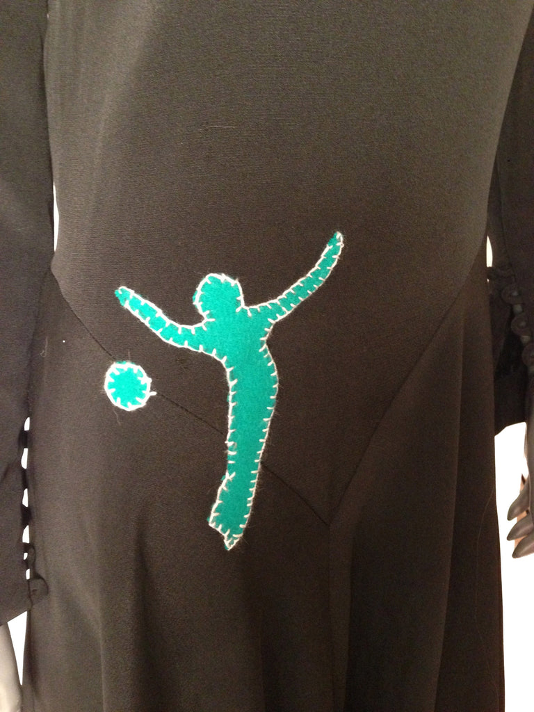 1970s Black Crepe Dress, & Dovima - refashioner - 4