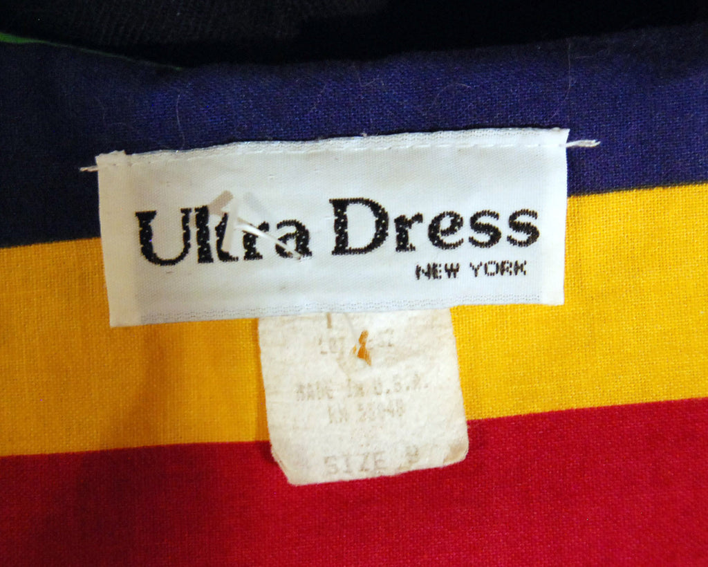 Shapely 1980s Colorful Striped Cotton Dress - refashioner - 5