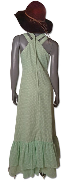 Cutout Shoulder Maxi Dress Late-1970s - refashioner - 1