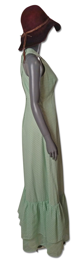 Cutout Shoulder Maxi Dress Late-1970s - refashioner - 3