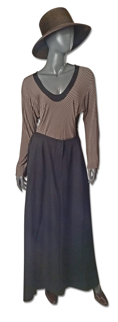 Balenciaga Striped/Black Silky Top - refashioner - 3