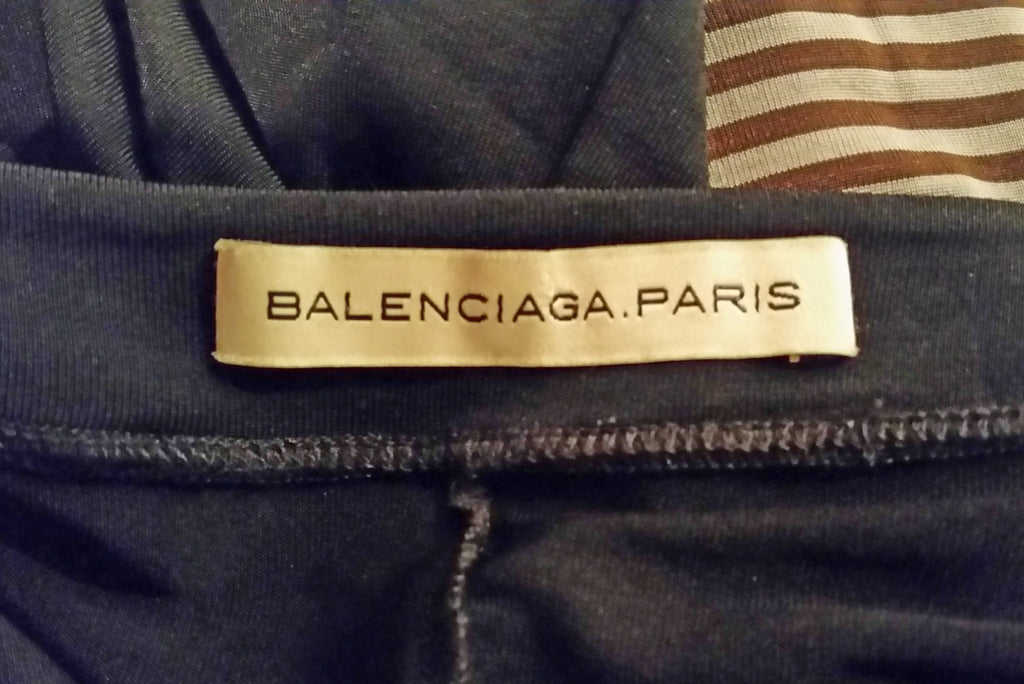 Balenciaga Striped/Black Silky Top - refashioner - 6