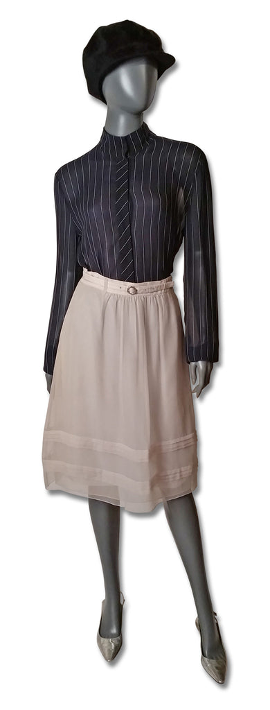 Yeohlee Sheer Pinstripe Blouse, 1990s - refashioner - 3