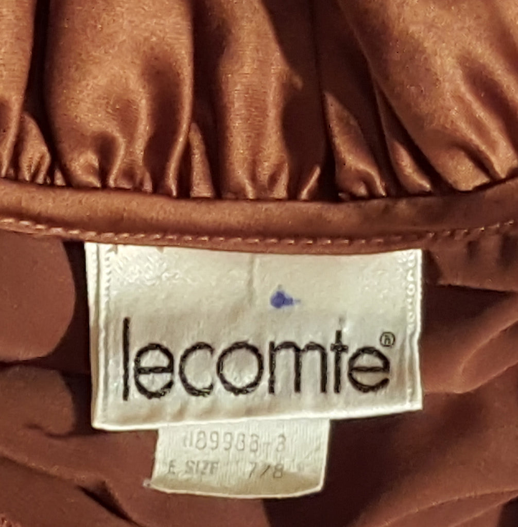 Milk Chocolate Satin 70s Blouse - refashioner - 3