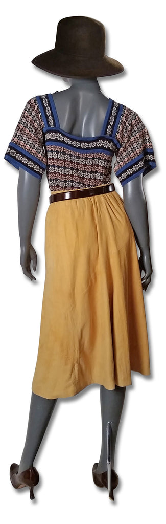 Softest Chamois Gathered Skirt, 1990s - refashioner - 4