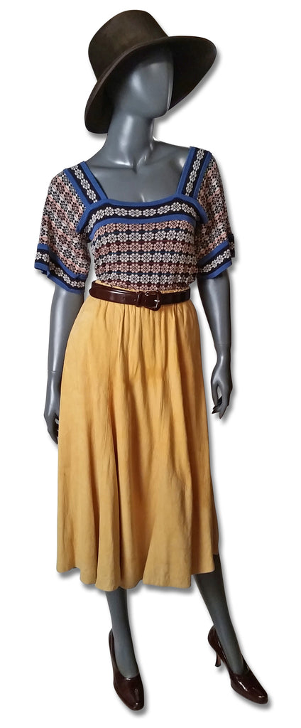 Softest Chamois Gathered Skirt, 1990s - refashioner - 3