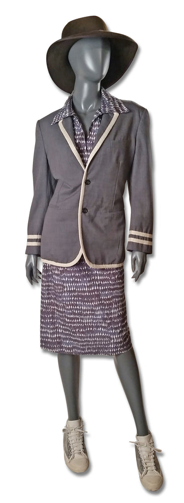 Comme des Garçons Gray Tipped Blazer - refashioner - 2