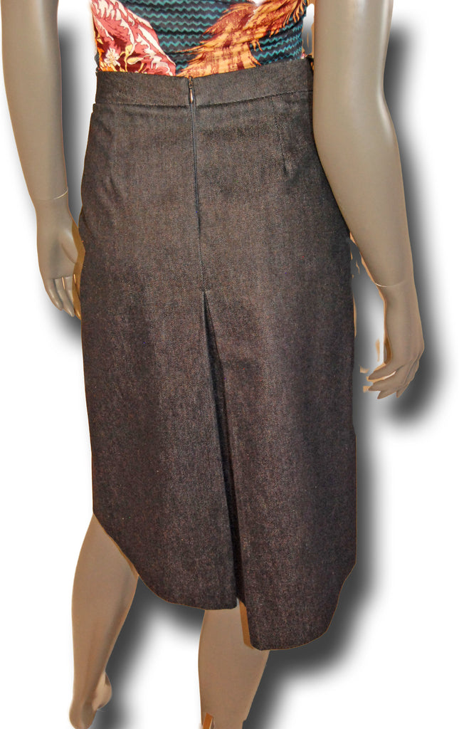 Costume National 1990s Denim Skirt - refashioner - 2