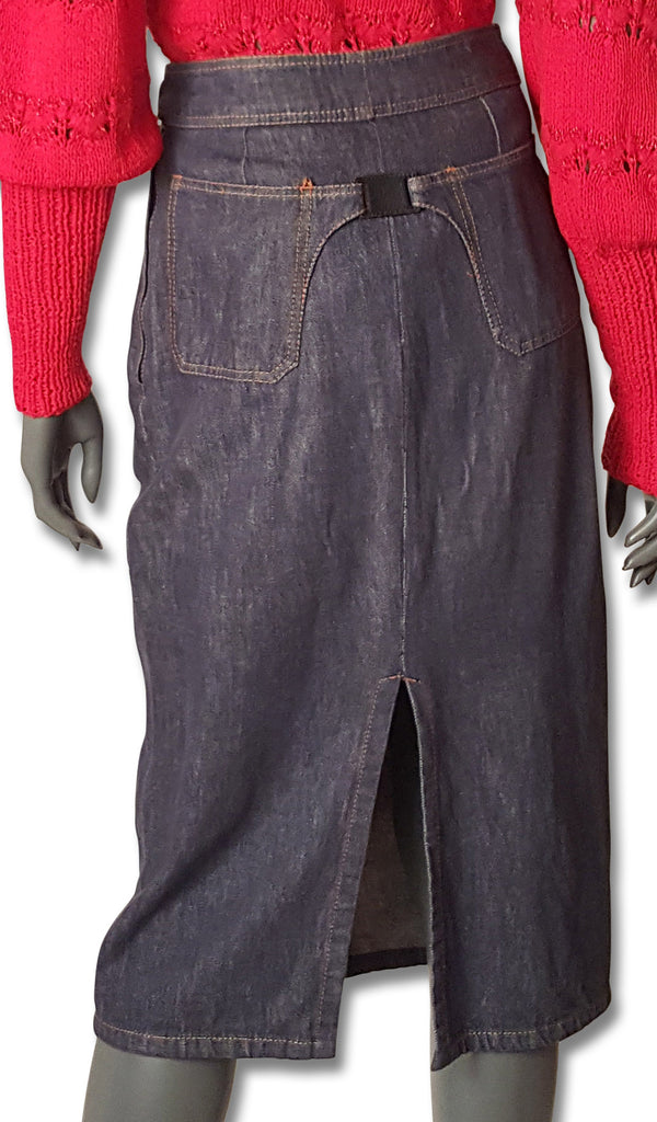 Dries van Noten Denim Pencil Skirt - refashioner - 1