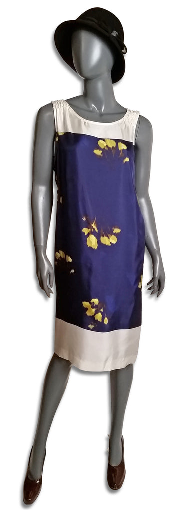 Dries van Noten Two Tone Silk Shift - refashioner - 3