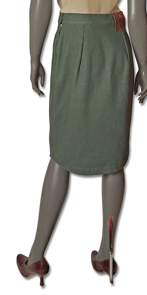 Fendi Vintage Green Denim Skirt - refashioner - 3
