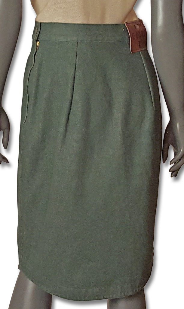 Fendi Vintage Green Denim Skirt - refashioner - 1
