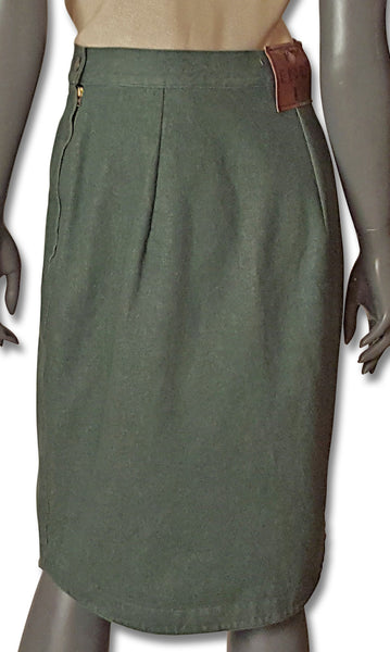 Fendi Vintage Green Denim Skirt - refashioner - 1
