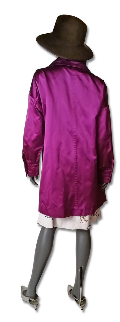 Fuchsia Satin Gibson Palermo Coat - refashioner - 2
