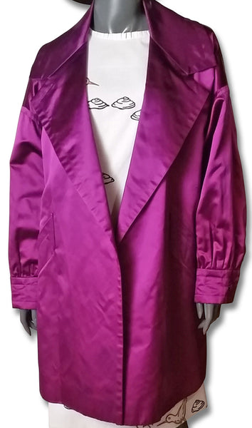 Fuchsia Satin Gibson Palermo Coat - refashioner - 1