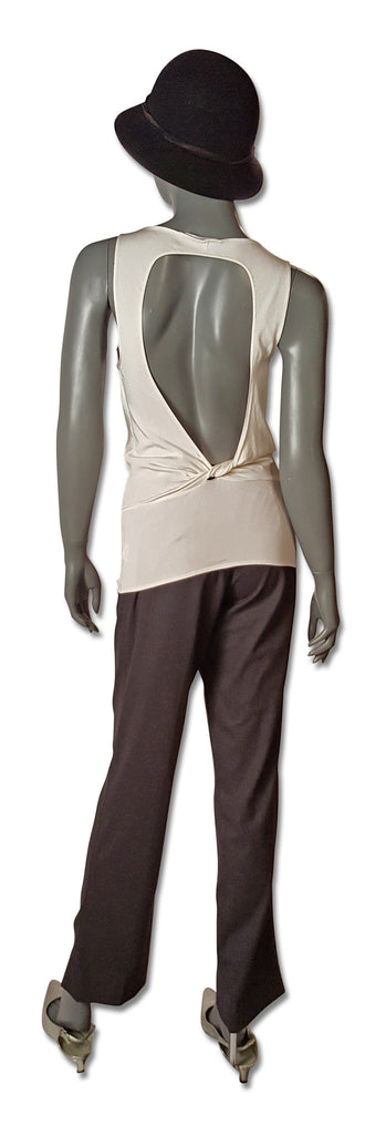 Tom Ford Gucci Cutout Back Silk Tank - refashioner - 3