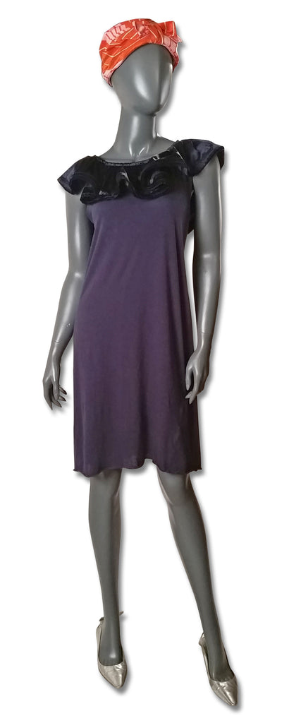 Lanvin Cotton Shift, Ruffled Collar - refashioner - 2