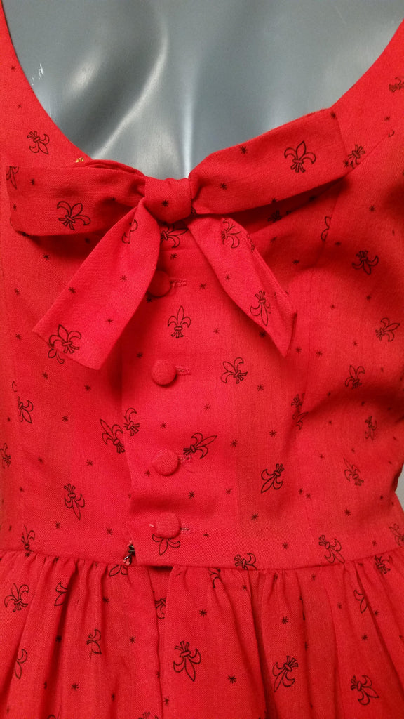 Vintage Fleur de Lys Ballerina Dress - refashioner - 5