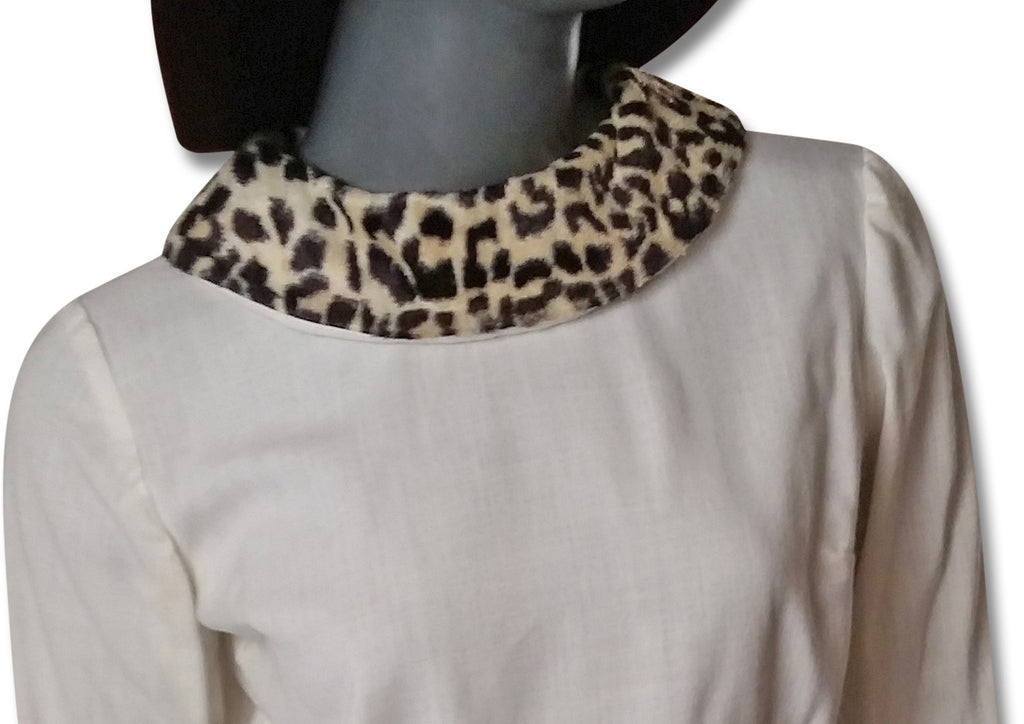 Faux Leopard Collar 1950s Skirt and Top - refashioner - 6