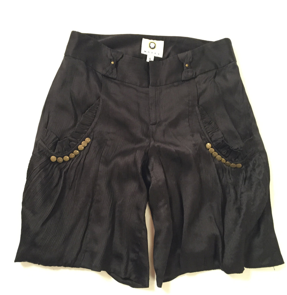 Mayle Textured Silk Shorts - refashioner - 1