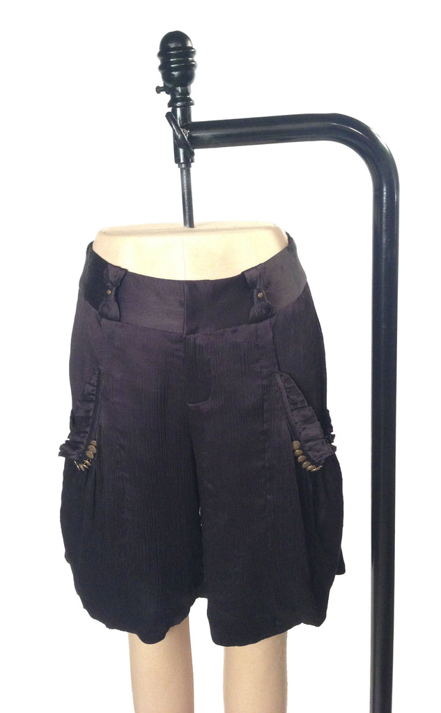 Mayle Textured Silk Shorts - refashioner - 2