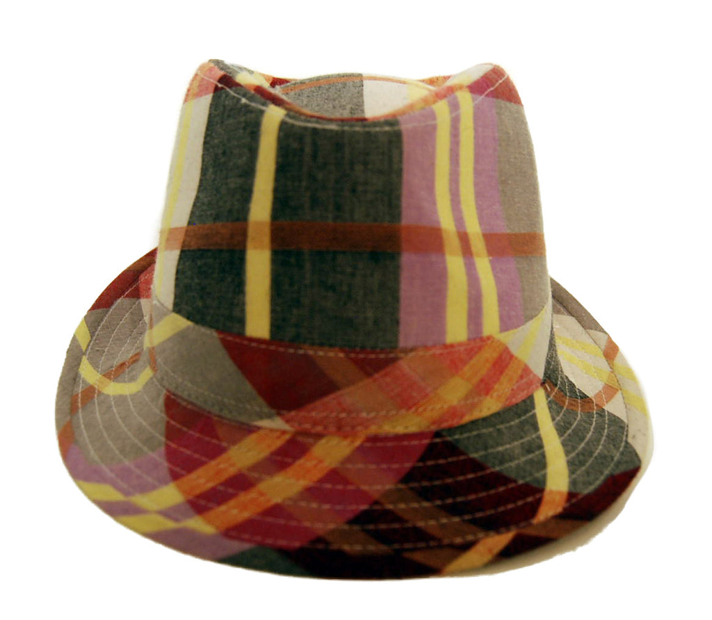 Plaid Porkpie Hat - refashioner - 2