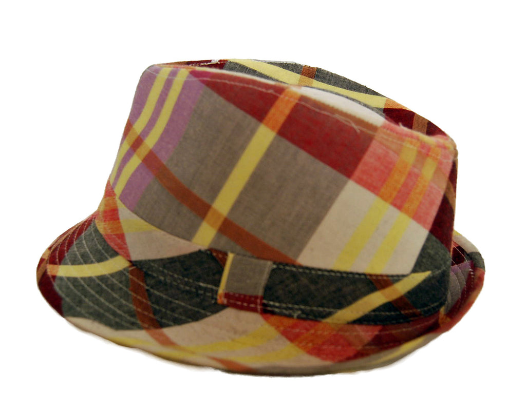 Plaid Porkpie Hat - refashioner - 1