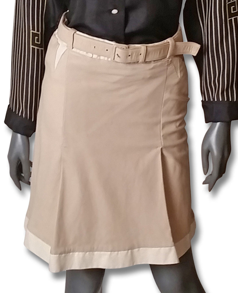 Prada Leather Pleated Skirt - refashioner - 1