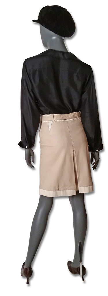 Prada Leather Pleated Skirt - refashioner - 6