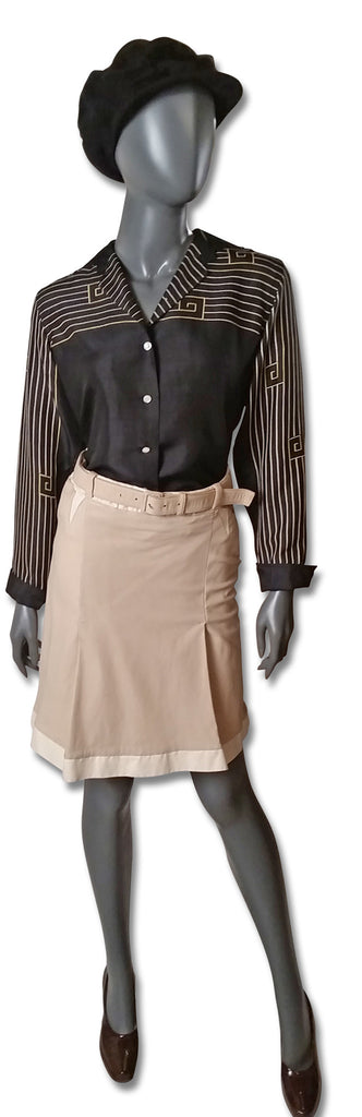 Prada Leather Pleated Skirt - refashioner - 4