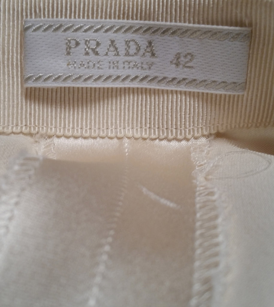 Ivory Satin Pantsuit, by Prada - refashioner - 9
