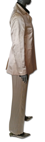 Ivory Satin Pantsuit, by Prada - refashioner - 1