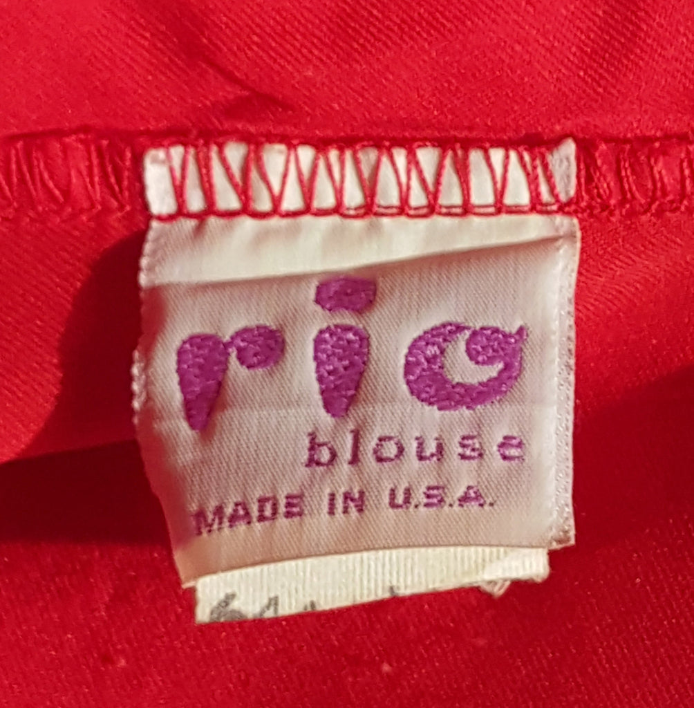 Lace Jabot Scarlet Blouse, 1970s - refashioner - 3